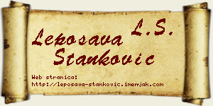 Leposava Stanković vizit kartica